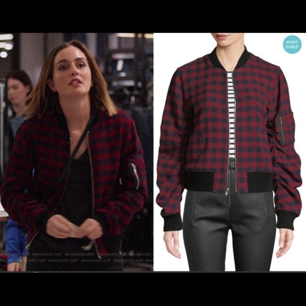 ALC Andrew Plaid Wool Blend Bomber